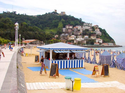 Chiringuito de Madera Lisboa vista 1 playa Indurrieta San Sebastian