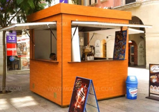 Chiringuito de madera Urbano Lérida Plaza San Juan Vista 2