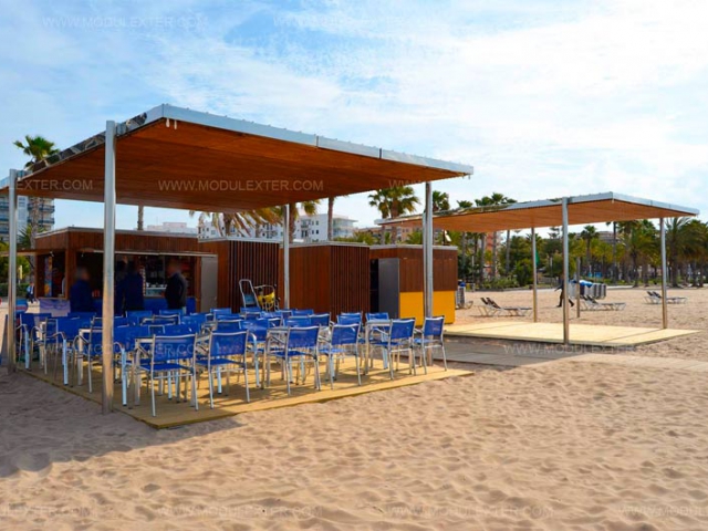 Chiringuito de madera Urbano Salou vista 11