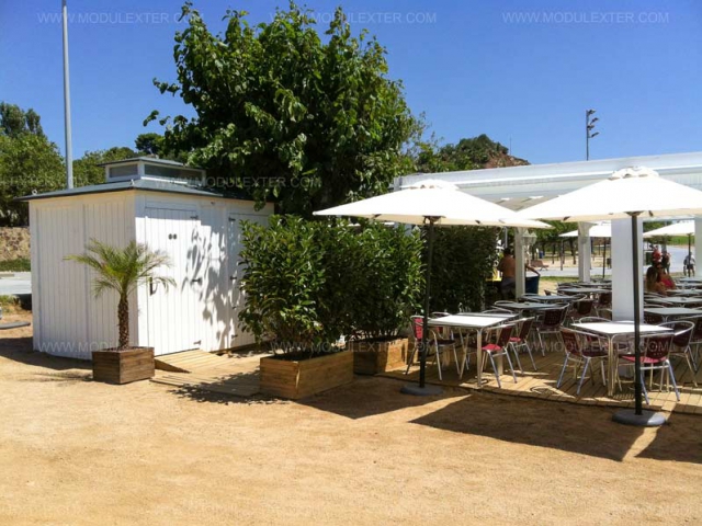 Chiringuito de madera Cancún y pérgola de madera Montgat vista 4