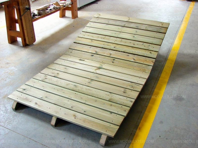 Pasarela de madera articulada Vista 1