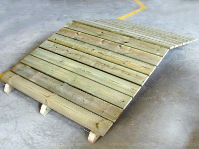 Pasarela de madera articulada Vista 2