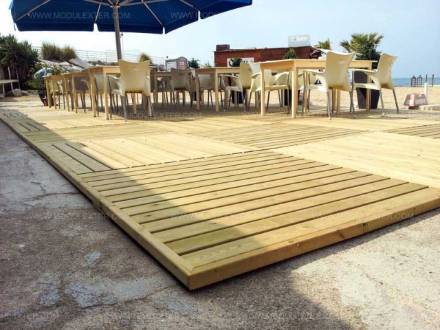 Tarima de madera Vista 1 Llavaneres